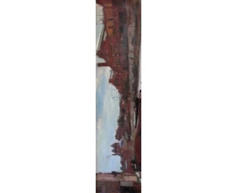 •FRED CUMING, RA (b.1930) THE MEDWAY (SKETCH) Signed and dated F. G. R. Cuming 61, also signed and inscribed on a label verso