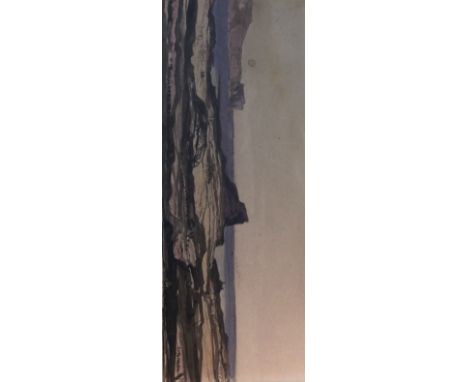 SIR DAVID YOUNG CAMERON, RA, RSA, RWS (1865-1945) RODA, SKYE Signed, watercolour and pencil 14 x 36.5cm. Illustrated: Seton G