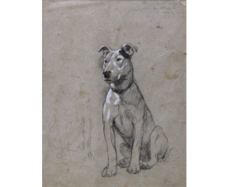 CECIL ALDIN (1870-1935) CRACKER, THE ARTIST'S DOG Bears signature but inscribed This is a much better../ For Chap IX/ a sketc