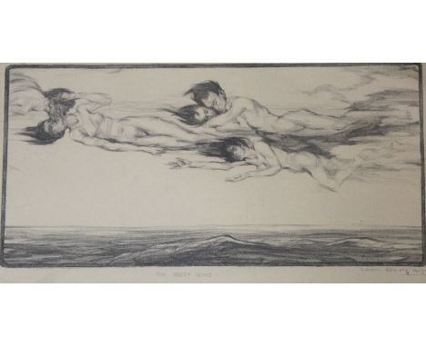 •SONIA WOOLF (Fl.c.1920's) THE WEST WIND (from THOMAS DE QUINCEY'S `CONFESSIONS OF AN ENGLISH OPIUM-EATER`) Lithograph, 1927,