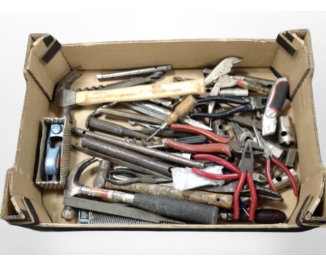 A box of vintage hand tools 