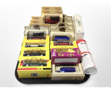 A group of Lledo and Shell boxed die cast cars, Reader's Digest vintage car box set etc 