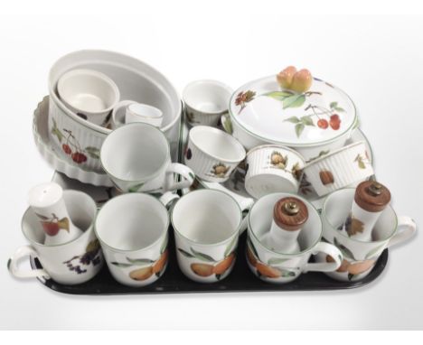 A collection of Royal Worcester Evesham vale tea and dinner china 