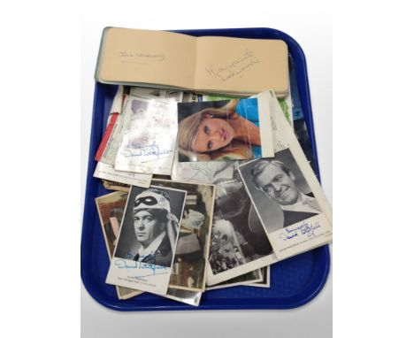 An album of signed football manager photographs, Kevin Keegan, Bobby Robson etc, further autograph album and a quantity of si