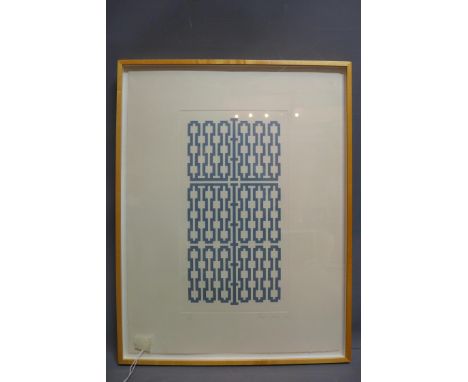 Tess Jaray (b.1937), Geometric study, lithograph, limited edition 11/20, signed and dated 1993 lower right, 40 x 20cm 