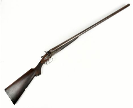 W.W. Greener; a 12 bore side-by-side hammer gun, the 30" barrels with 2.5" chambers and mounted with a flat textured rib bear
