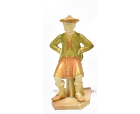 ROYAL WORCESTER; a figure of The Scotsman modelled by James Hadley, shape number 913, height 15.5cm.Additional InformationThe