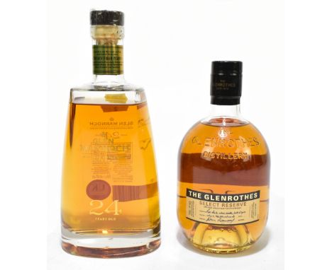 WHISKY; two single bottles comprising The Glenrothes Select Reserve Speyside single malt Scotch whisky, 43% 70cl, and Glen Ma