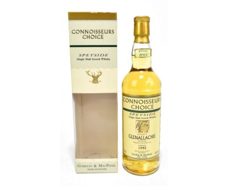 WHISKY; a single bottle of GlenAllachie 13 years old Speyside single malt Scotch whisky, distilled 1992 and bottled 2005, 43%
