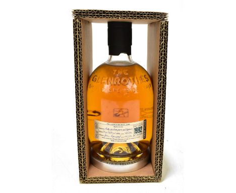 WHISKY; a single bottle of The Glenrothes single Speyside malt Scotch whisky, distilled 1992 and bottled 2005, 43% 70cl, with
