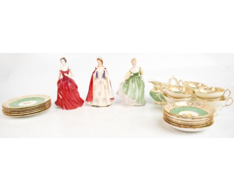 ROYAL DOULTON; three figures comprising HN2193 'Fair Lady', HN2002 'Bess' and HN2842 'Innocence', also a Hammersley &amp; Co 