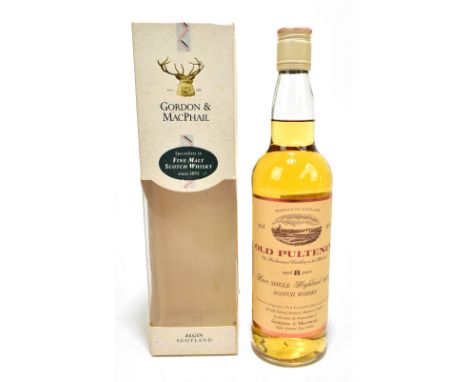 WHISKY; a single bottle of Old Pulteney aged 8 years rare single Highland malt Scotch whisky, 40% 70cl, in Gordon &amp; MacPh