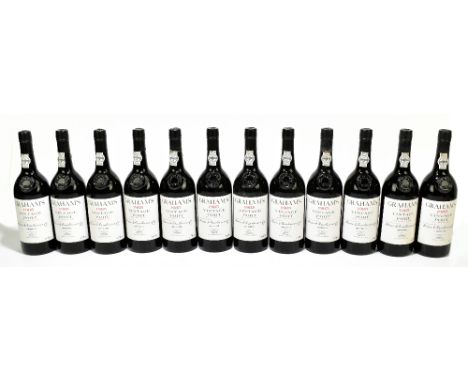 PORT; twelve bottles of Graham's 1985 vintage port (bottled in 1987), 75cl.Additional InformationAppear in good condition, so