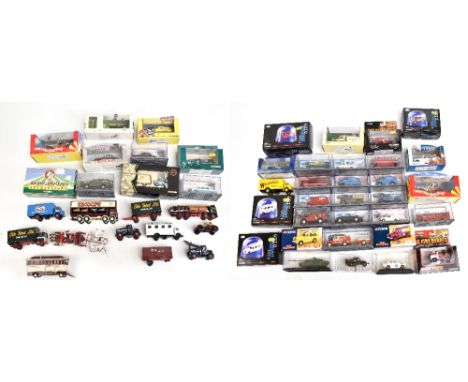 Approximately twenty boxed public service vehicles including Corgi Nine Double Nine series, fire, ambulance, etc, further mix