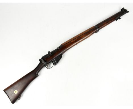 LEE ENFIELD; a .303 bolt action fully stocked rifle manufactured by B.S.A. Co, the breech stamped 'Regulated by Fulton', SN:8