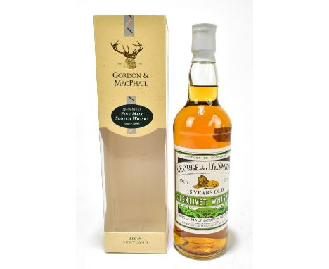 WHISKY; a single bottle of George &amp; J.G. Smith's 15 years old Glenlivet single malt Scotch whisky, matured and bottled by