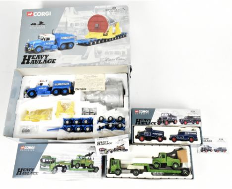 CORGI; three boxed Heavy Haulage models comprising 18001 Econofreight Heavy Transport Ltd, limited edition no.2225/4100 with 