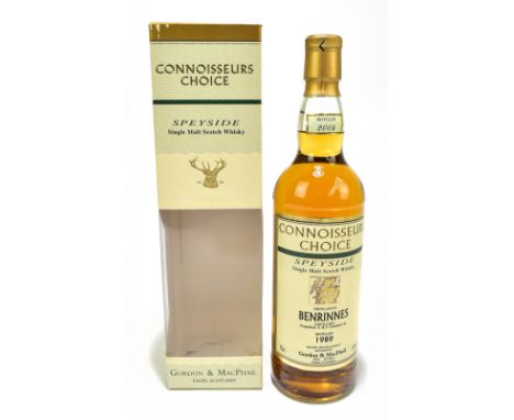 WHISKY; a single bottle of Benrinnes Speyside single malt Scotch whisky, distilled 1989 and bottled 2004, 43% 70cl,&nbsp;with