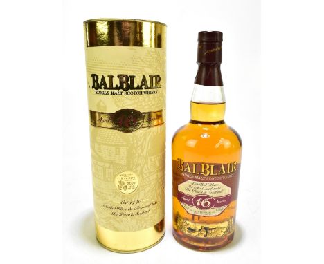 WHISKY; a single bottle of Balblair aged 16 years single malt Scotch whisky, 40% 70cl, with presentation carton.Additional In