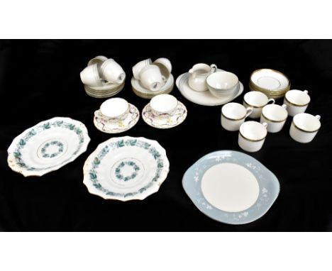 ROYAL DOULTON; a 'Berkshire' pattern twenty one piece tea service, together with two Royal Worcester 'Foxglove' pattern tea c