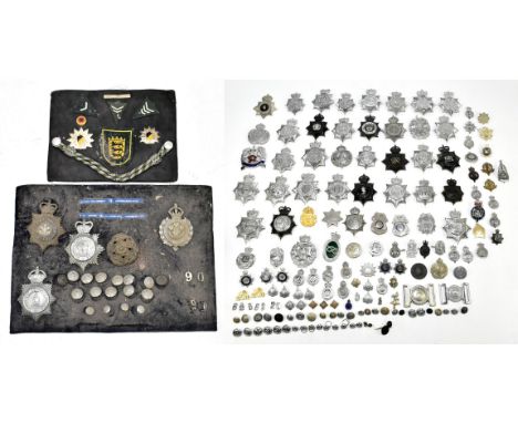 POLICE INTEREST; a large group of Police badges including a set mounted on board for the Baden Wurttenberg German Police with