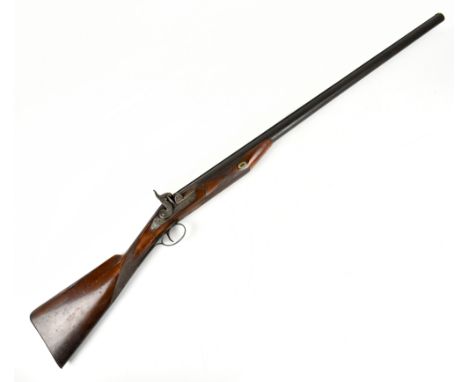R. SEED; a late 19th century 8 bore single barrel percussion cap shotgun, the 33" barrel mounted with a concave smooth rib, t