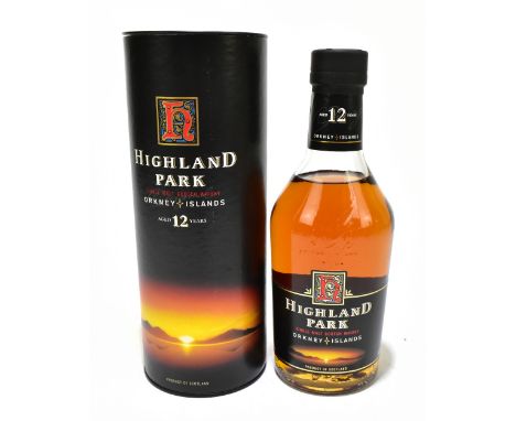 HIGHLAND PARK; a single bottle of twelve year aged single malt Scotch whisky from the Orkney Islands, 700ml, sold in original