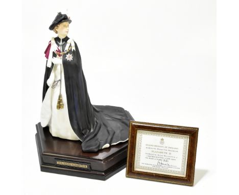 ROYAL WORCESTER; a limited edition figure, 'H.M Queen Elizabeth II', 145/250, modelled by Ronald Van Ruyckevelt, with certifi
