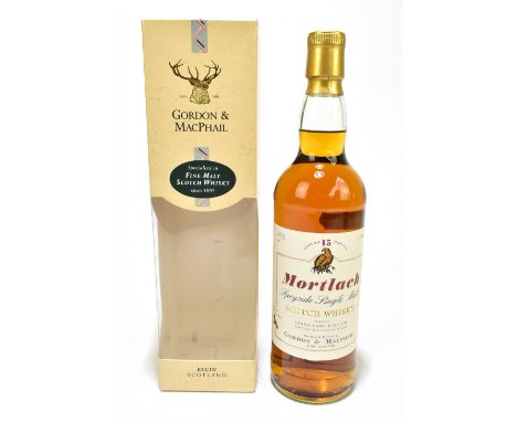 WHISKY; a single bottle of Mortlach 15 years old Speyside single malt Scotch whisky, 43% 70cl, matured and bottled by&nbsp;Go