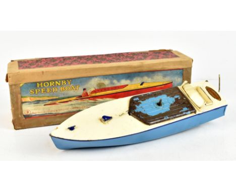 HORNBY; a boxed 'Racer II Speed Boat', with instruction sheet and key.Additional InformationWould benefit from attention thro