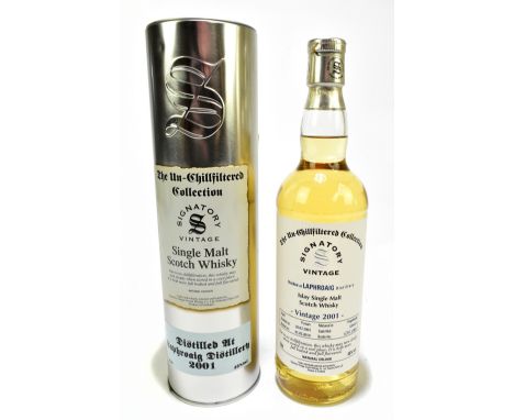 WHISKY; a single bottle of Laphroaig aged 9 years Islay single malt Scotch whisky, distilled 2001 and bottled 2010, 46% 70cl,