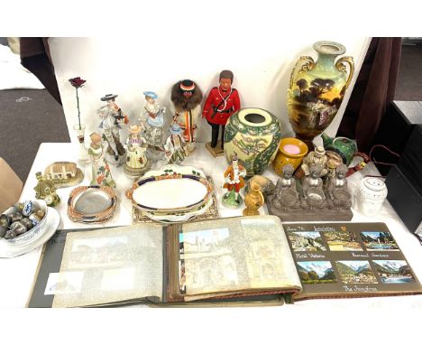 Selection of miscellaneous to include vintage photo album, Beswick 169 teapot, Staffordshire figures etc