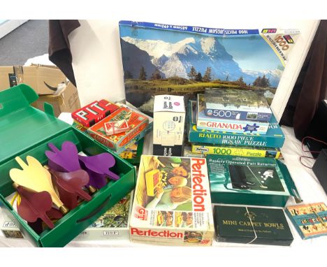 Selection of vintage and later board games 