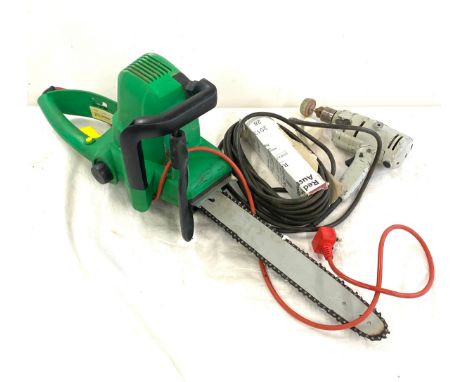 Garden line hedge trimmer, vintage drill etc 