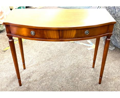 Mahogany 2 Draw console table measures approx 29" tall 36" wide 17" depth