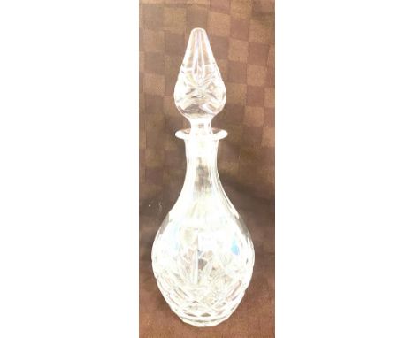 Cut glass decanter height approx 12.5" tall
