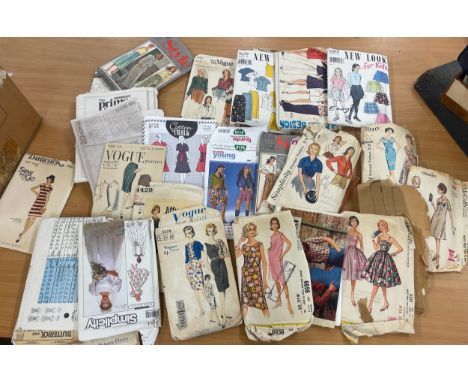 Large selection vintage sewing patterns to include Vogue, Prima 