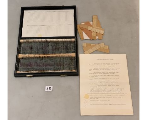 Case containing 100 microscope glass slides with letter from Cambridge University Medical Society Annual Dinner 1967