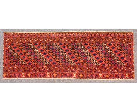 Salor Torba. Turkmenistan, antik.44 cm x 126 cm. Handgeknüpft. Wolle auf Wolle. Frühes Sammlerstück. Wohl Naturfarben vor 183