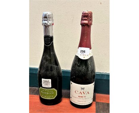 A Bottle of Brut Cava. and a bottle of San Leo Prosecco. (2) 