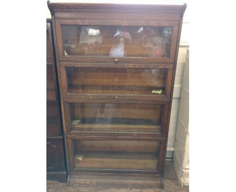 A Stained Wood Globe Wernicke Display cabinetApprox 150 x 87 x 36 cm 