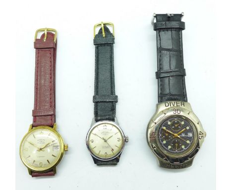 Two Rotary wristwatches and an Ole sport wristwatch