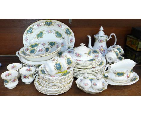 Royal Albert Berkeley dinner ware and a coffee set, approximately fifty-three pieces in total, (seven cups and saucers, no cr