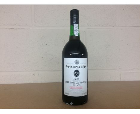 WARRE'S 1984 LATE BOTTLED VINTAGE PORT
Oporto, Portugal. Bottled 1988. 75cl, 20% volume. CONDITION REPORT: Good