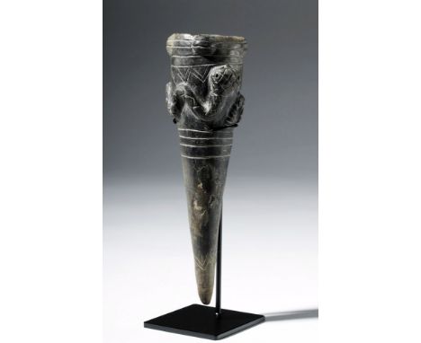 Pre-Columbian, northern Mexico, Zacatecas (Chalchihuites/Alta Vista/Chichimeca), ca. 200 BCE to 200 CE. Hailing from a very u