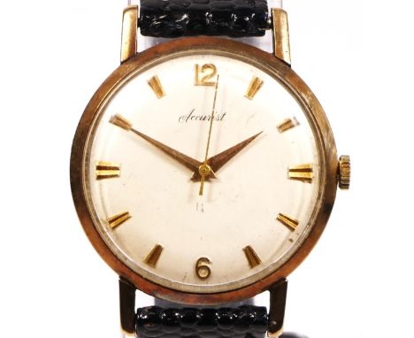 Accurist, a 9ct gold manual wind wristwatch, 1959 presentation date, working when catalogued. 