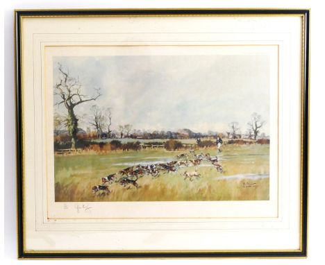 John King (1929 - 2014), The Cheshire Beagles, limited edition print, 130/250, signed in pencil, by Fores Ltd, London 1975, 4