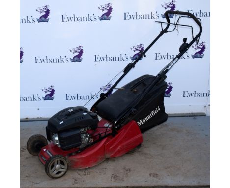 Mountfield petrol lawn mower .     Model number RM450HV. No service history. Roller present. 