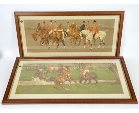 Hunting prints after Lionel Edwards, 'The Lucky Man', 'The Unlucky Man', 'Water', and 'On the way to the meet' (4).     Possi