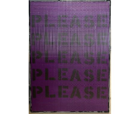 Christopher Wool (American, b.1955). Untitled. Lithograph. Set in wooden frame fixed behind textured glass. 121.5 x 87cm. .  